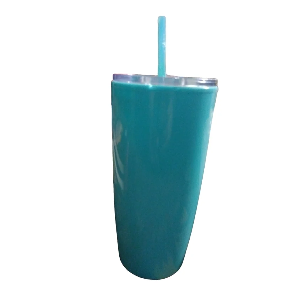 Novelty Nurse Scripture Tumbler Turquoise with Straw & Lid Occupation Gifts - Picture 5 of 6